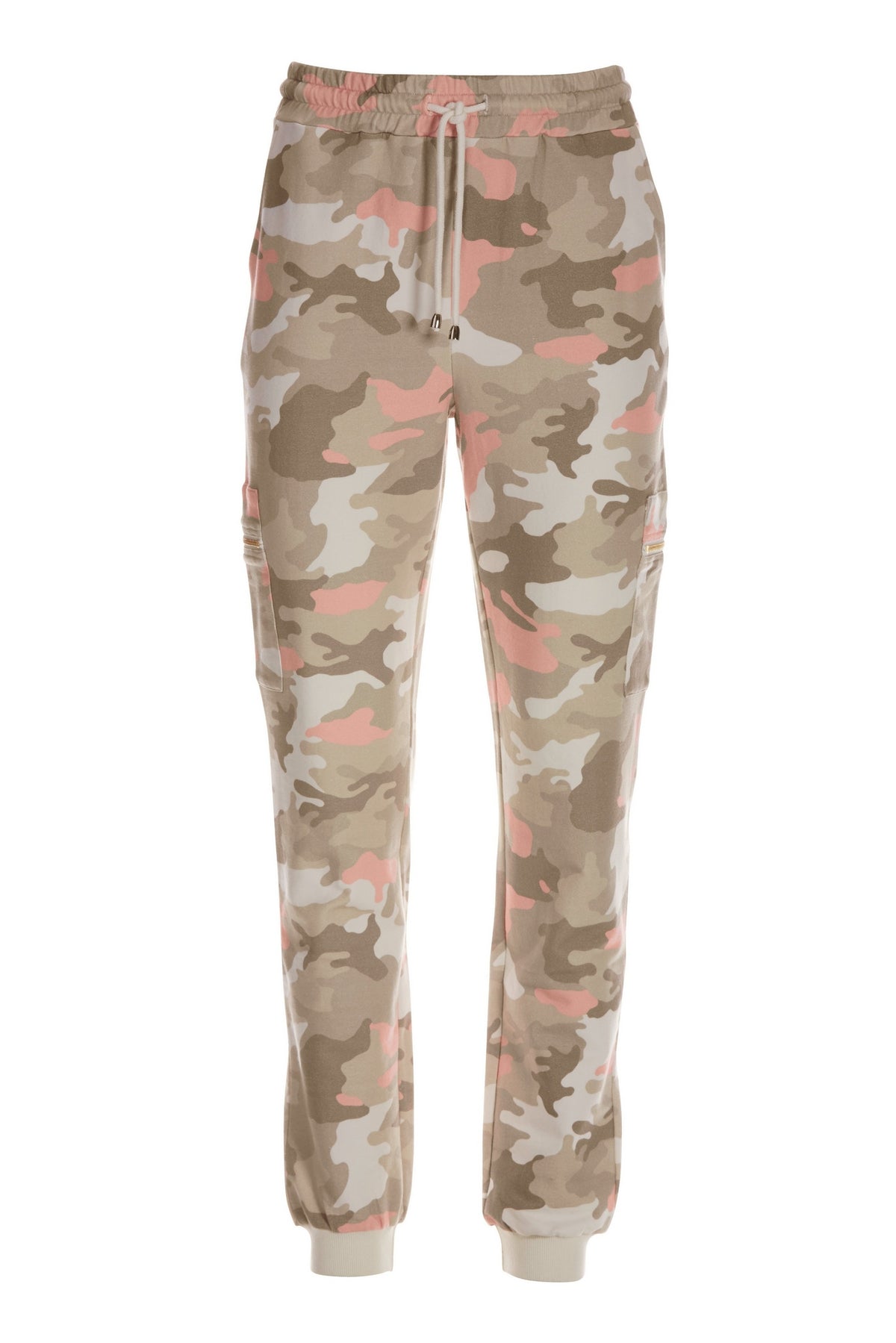 French Terry Camo Cargo Jogger Neutral