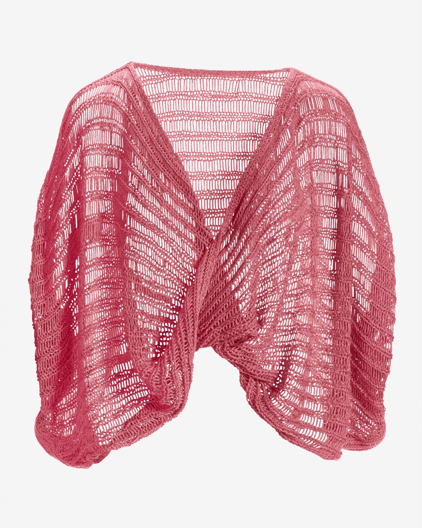 Metallic Twist Sweater Poncho Sachet Pink