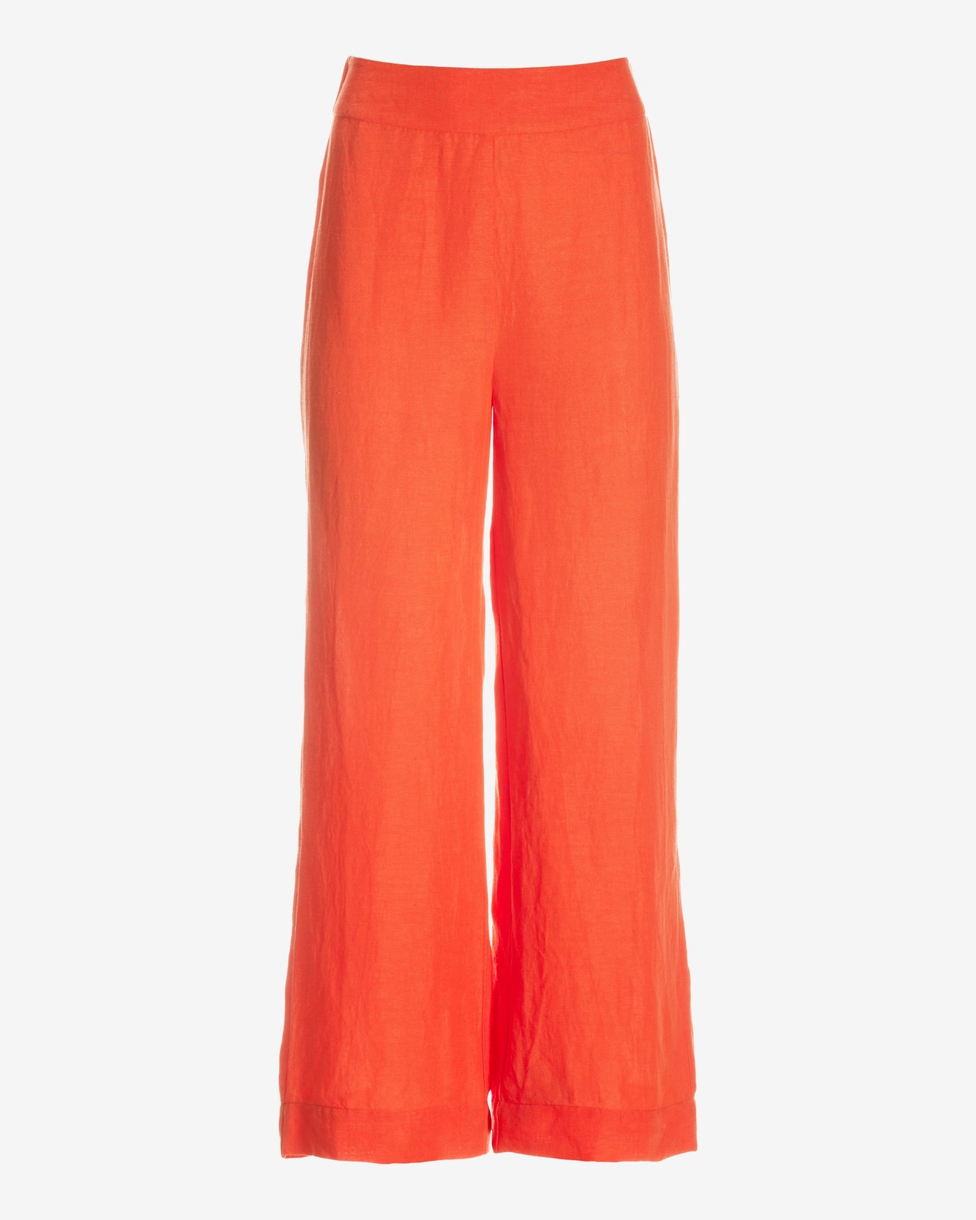 Malibu Linen Cropped Pant Hot Coral