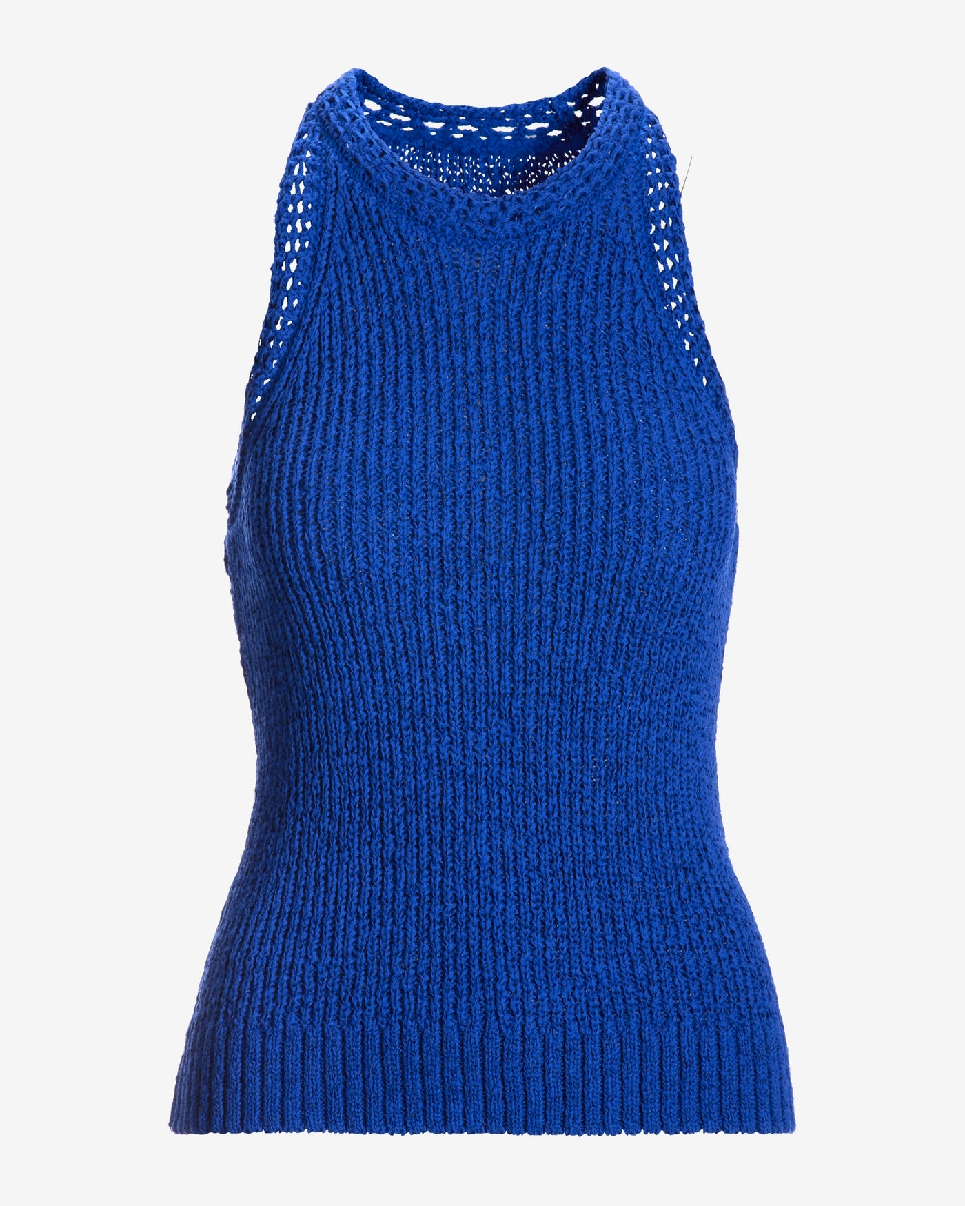 High Neck Sweater Tank Dazzling Blue