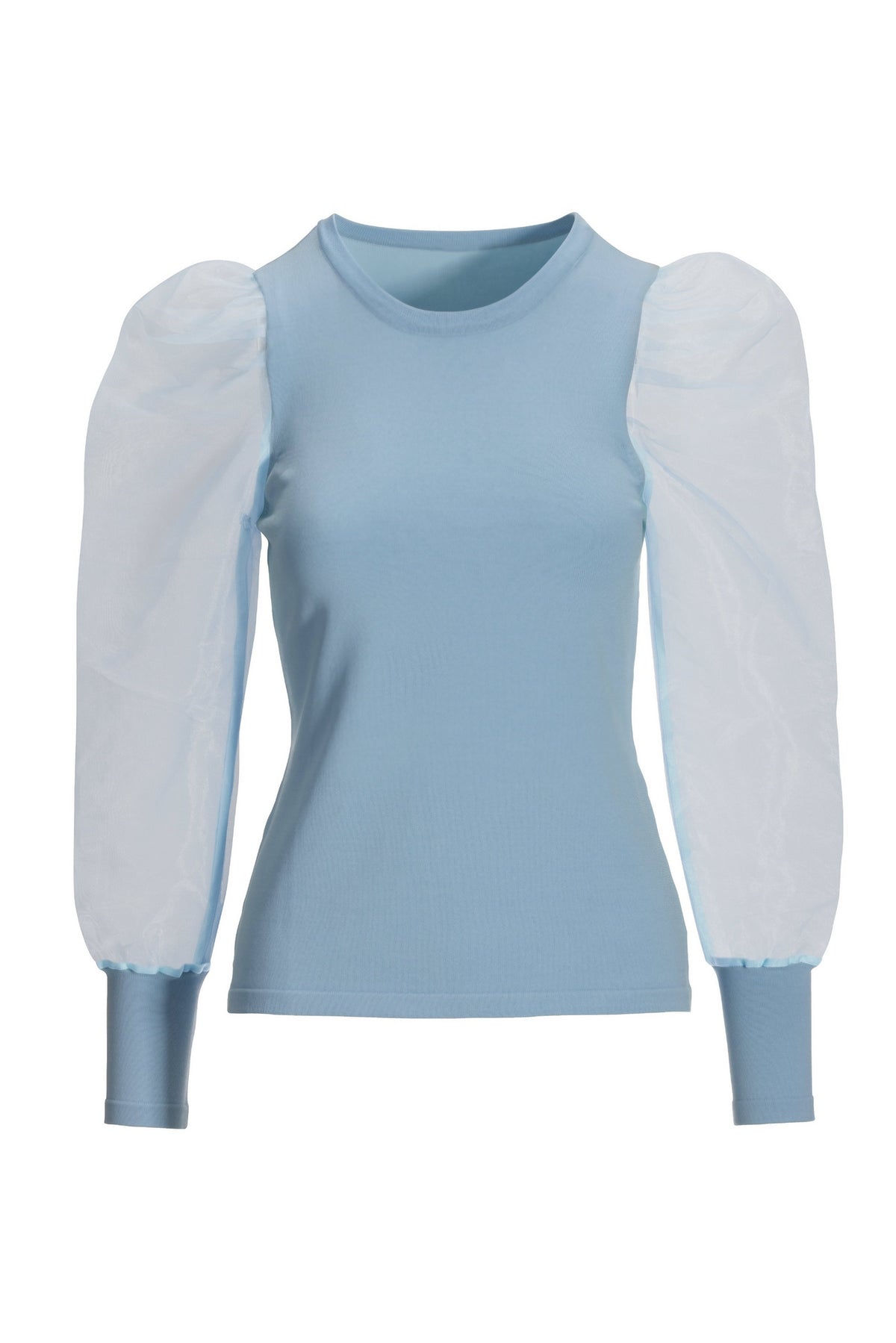 Organza Dramatic Sleeve Sweater Airy Blue