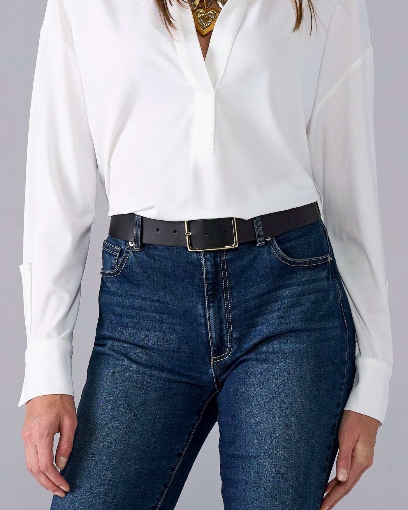 Modern Classic Leather Belt Black