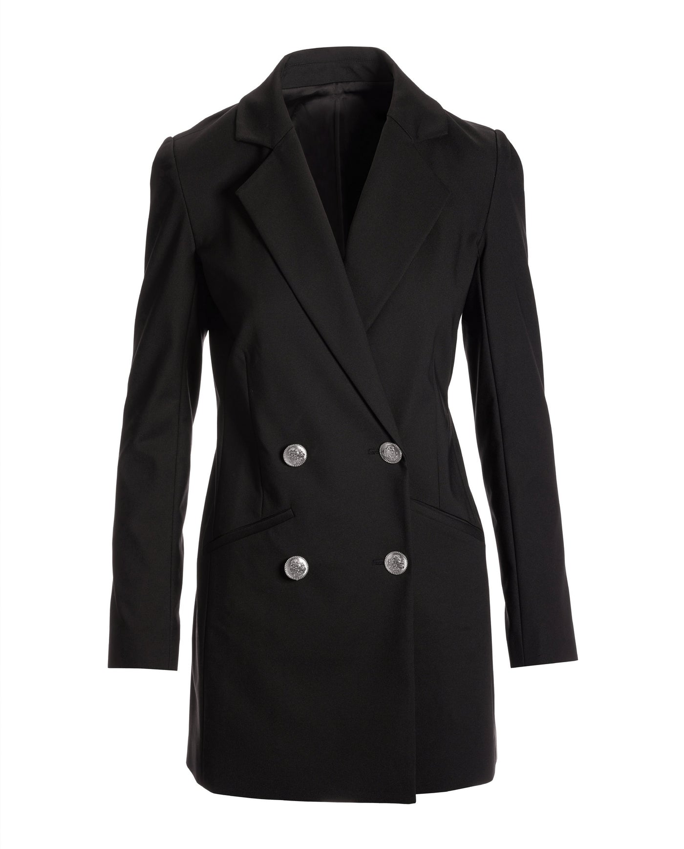 Modern Long Tailored Blazer Black