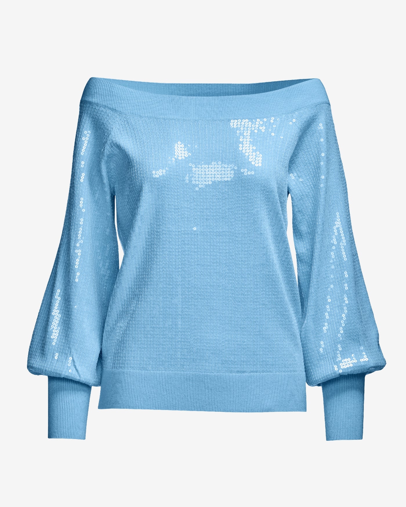 Sequin Slouchy Sweater Airy Blue