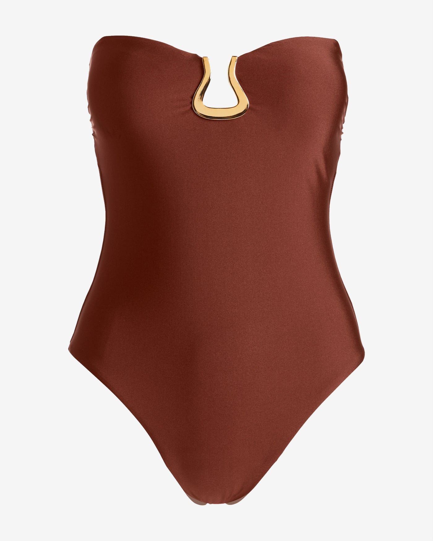 Sunshine 79 Hardware Detail Bandeau One Piece Mahogany