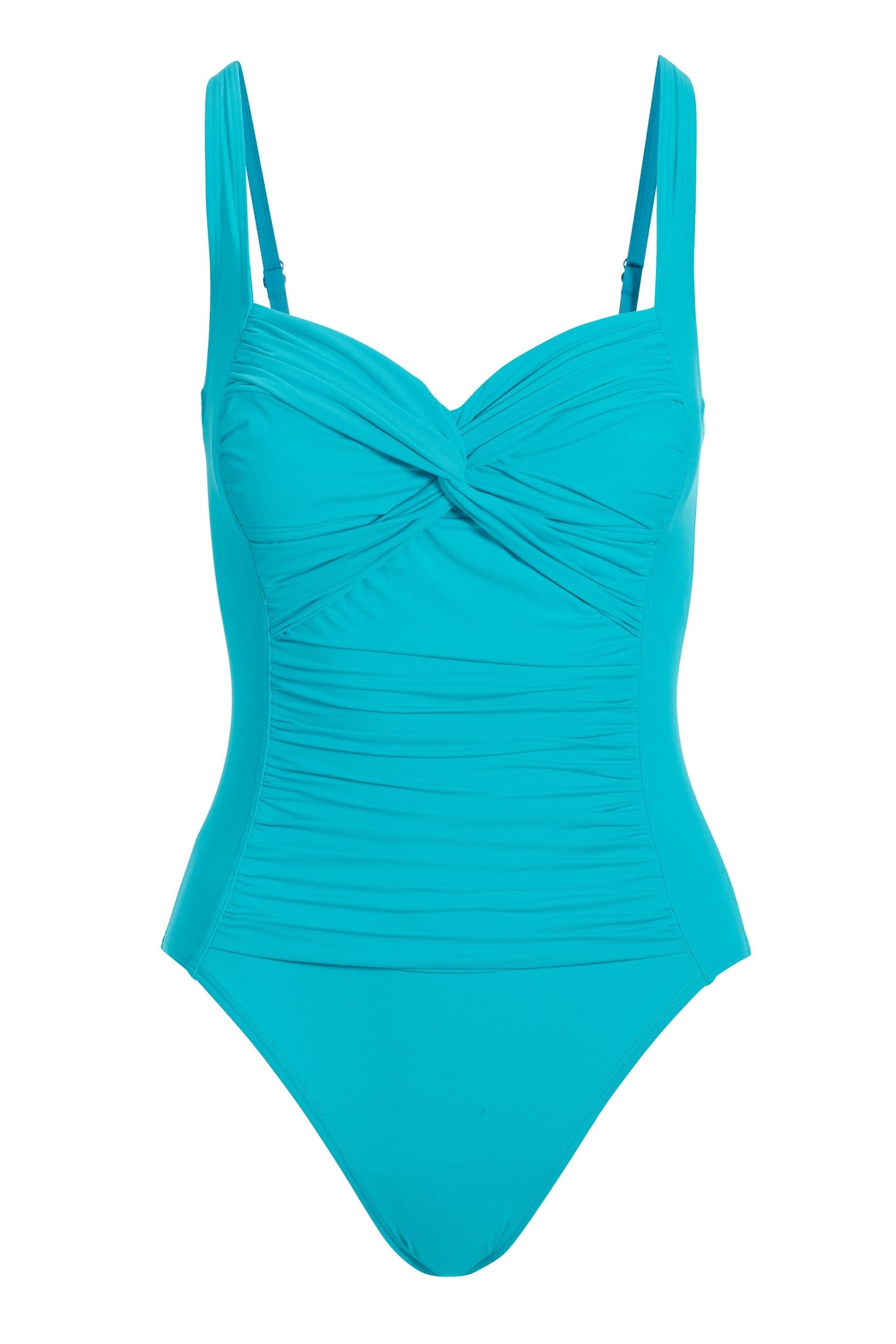 Swim Sense Twist Front One-Piece Swimsuit Splash Blue
