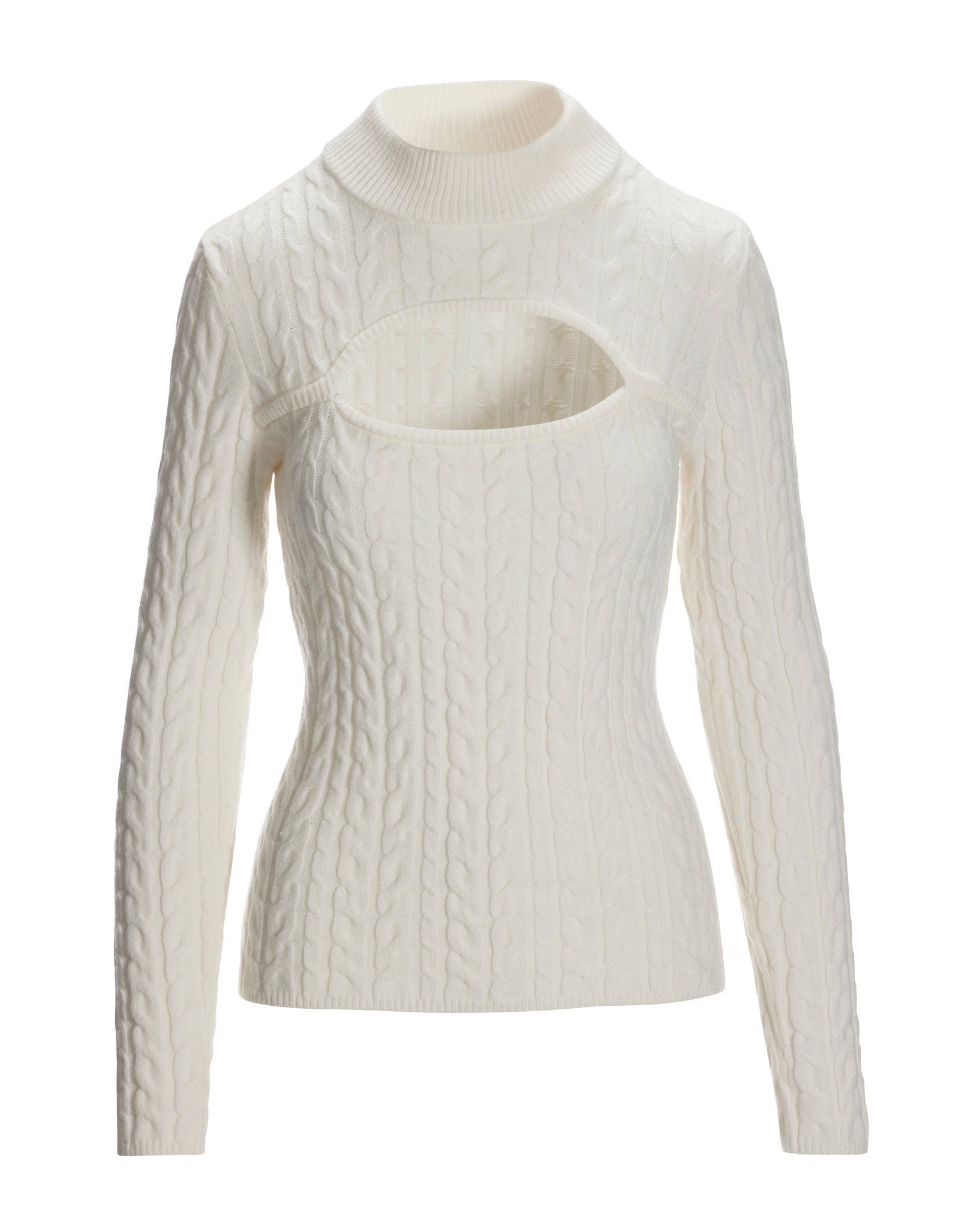White cut out sweater hotsell