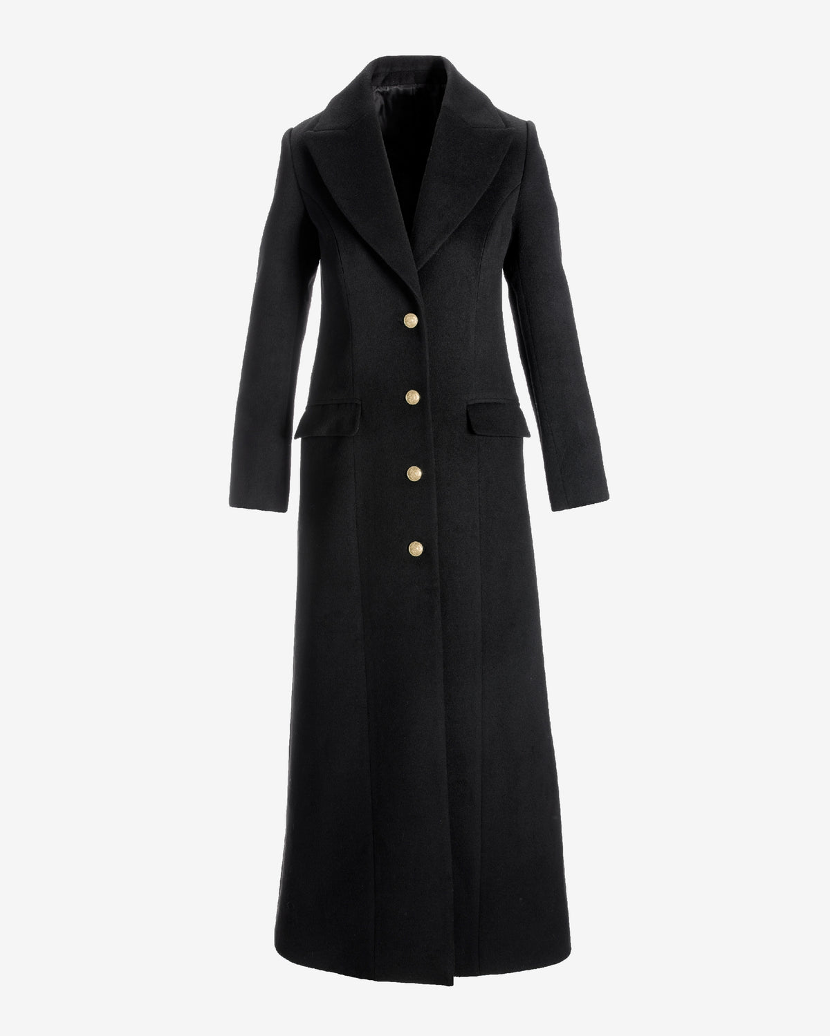 Full Length Classic Tailored Coat Black