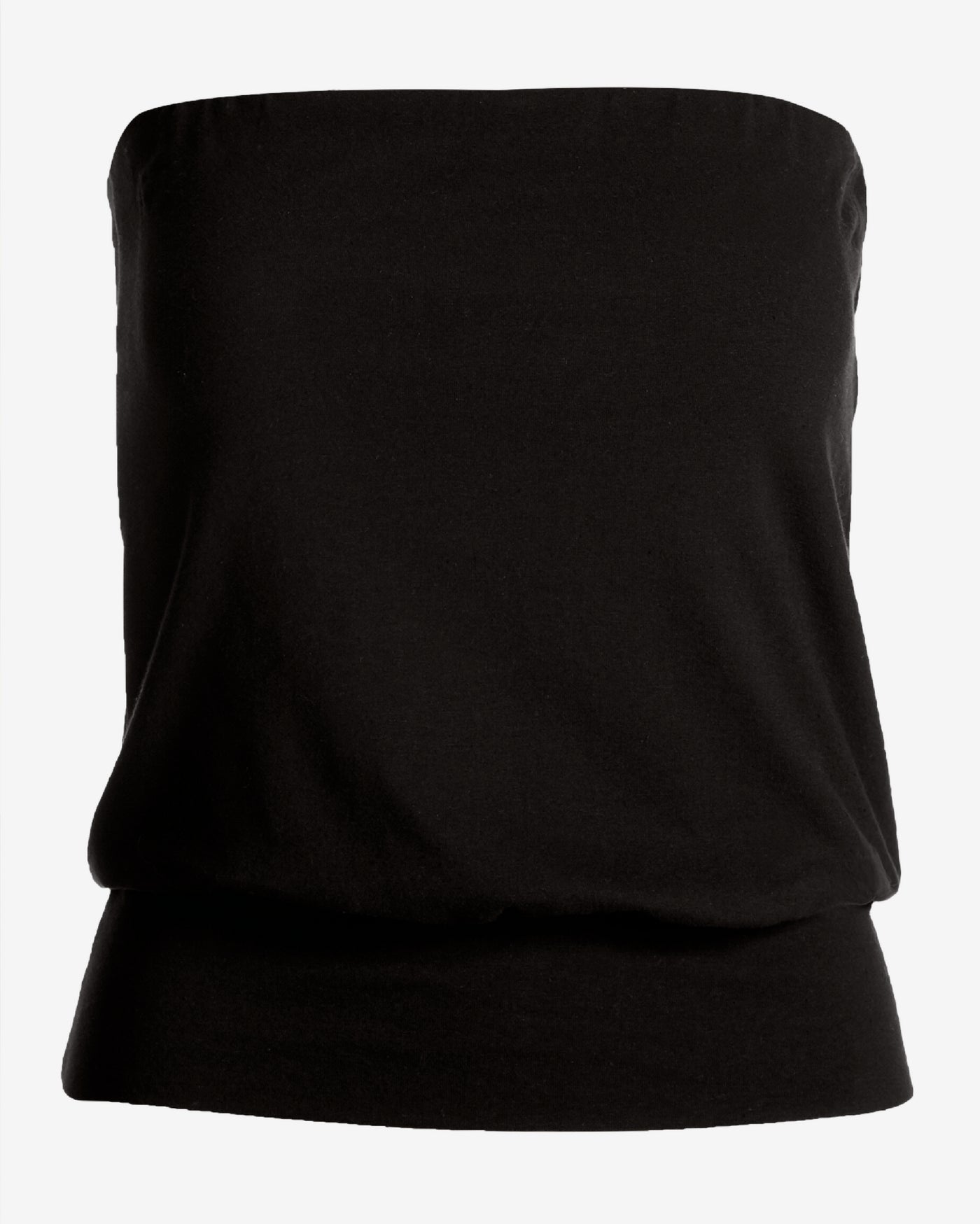 So Sexy Strapless Blouson Tube Top Black