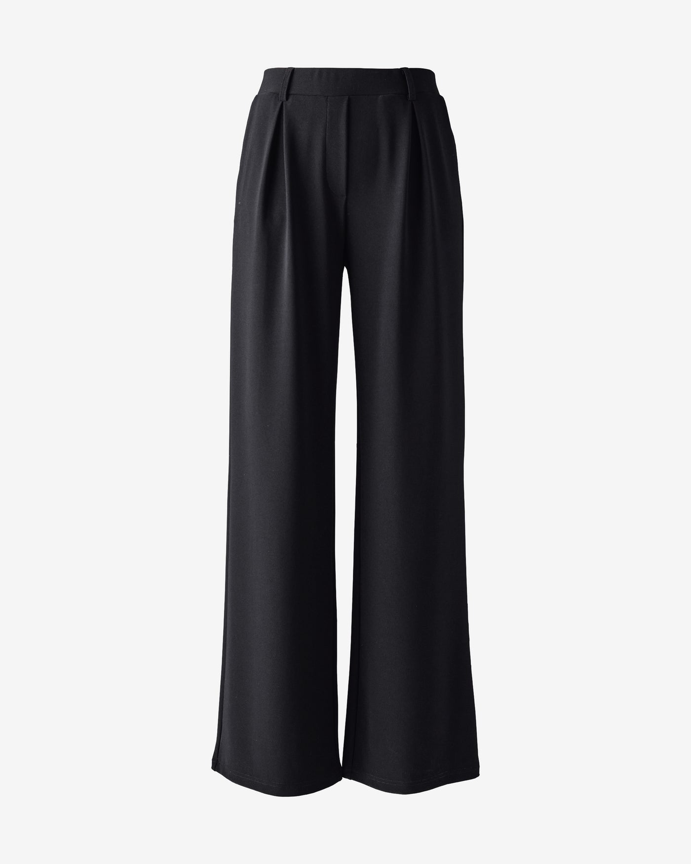 Beyond Travel Pleated Wide Leg Pant Jet Black
