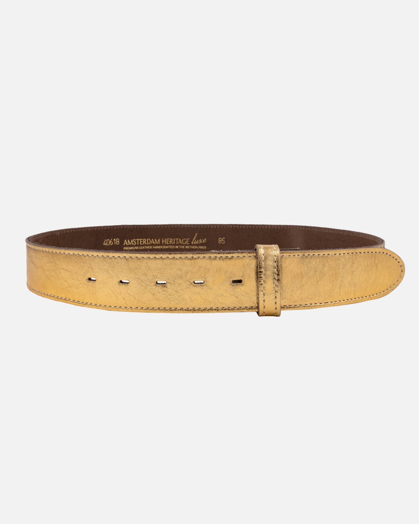 Marcella | Gold Metallic Leather Belt Strap