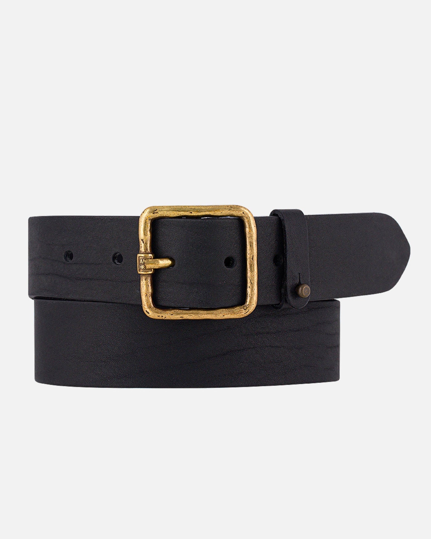 Kaya | Vintage Gold Square Buckle Leather Belt