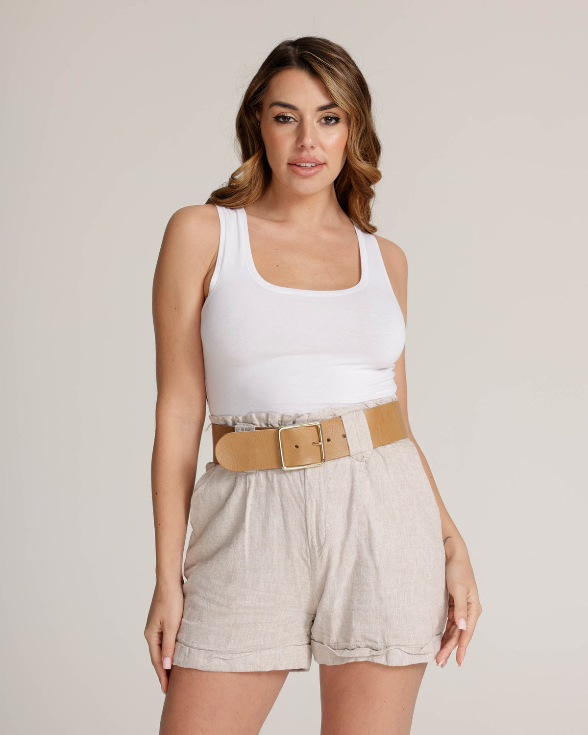 Naomi | Wide Leather Waist Belt