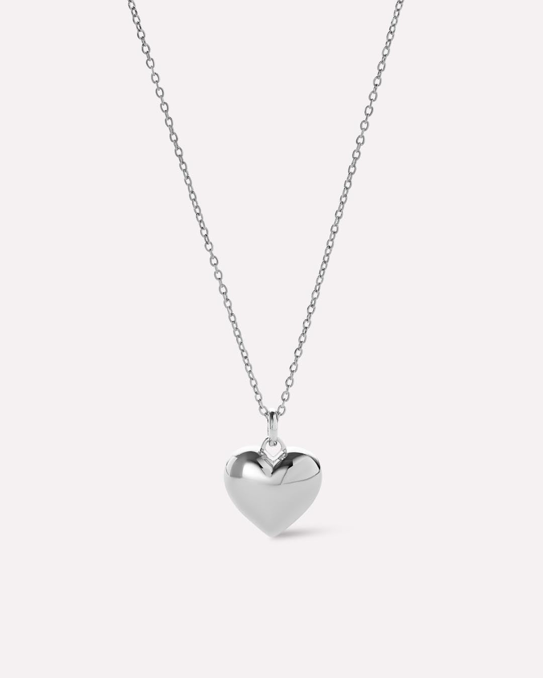 Heart Necklace - Lev Small Silver