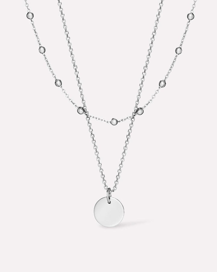 Coin Necklace Set - Willow Silver