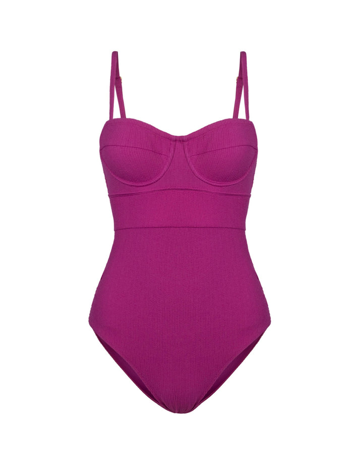Anabel One Piece In Plum Texture