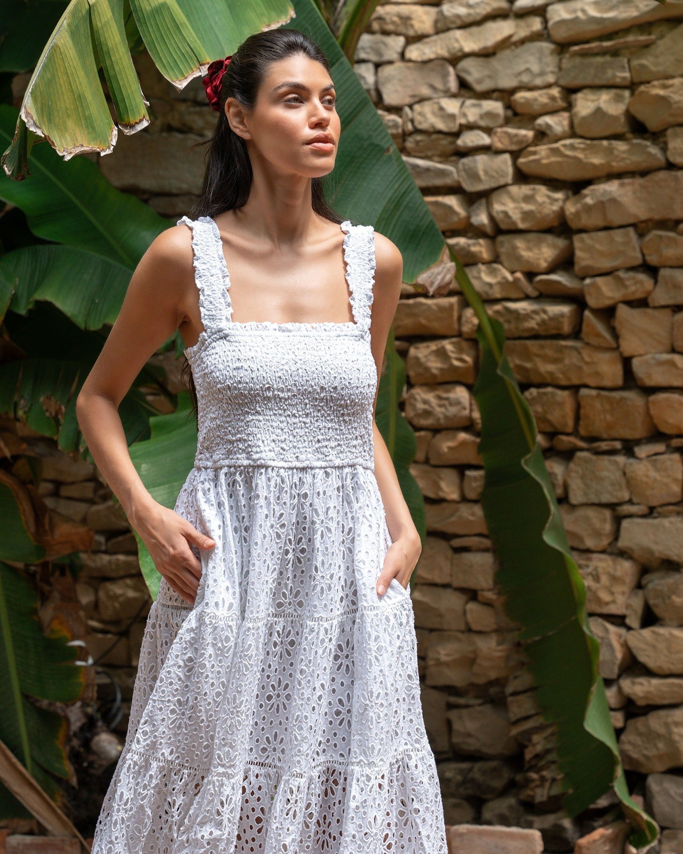 Kristen Dress Fresh White Seaside Eyelet