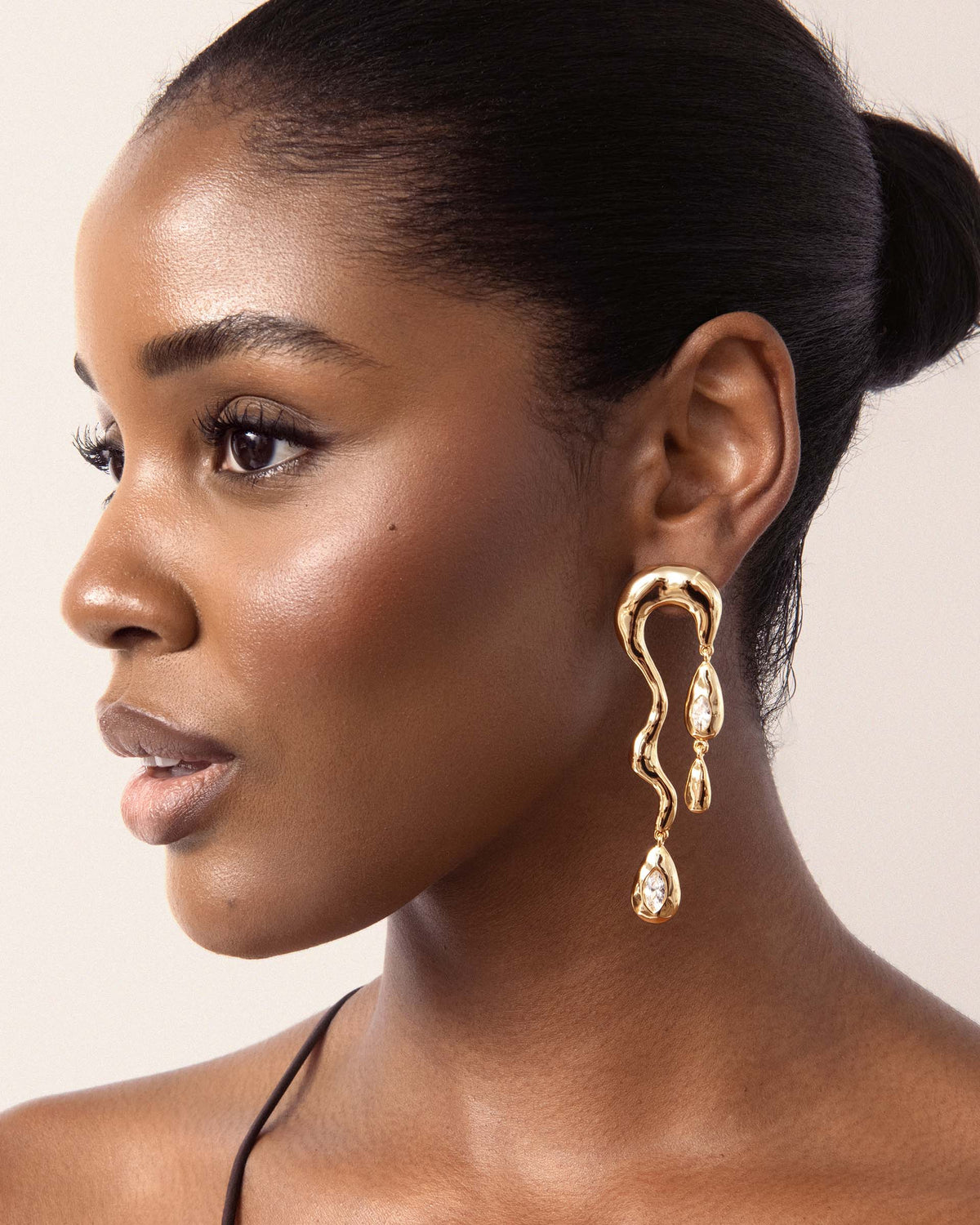 Melting Metal Dangle Earrings