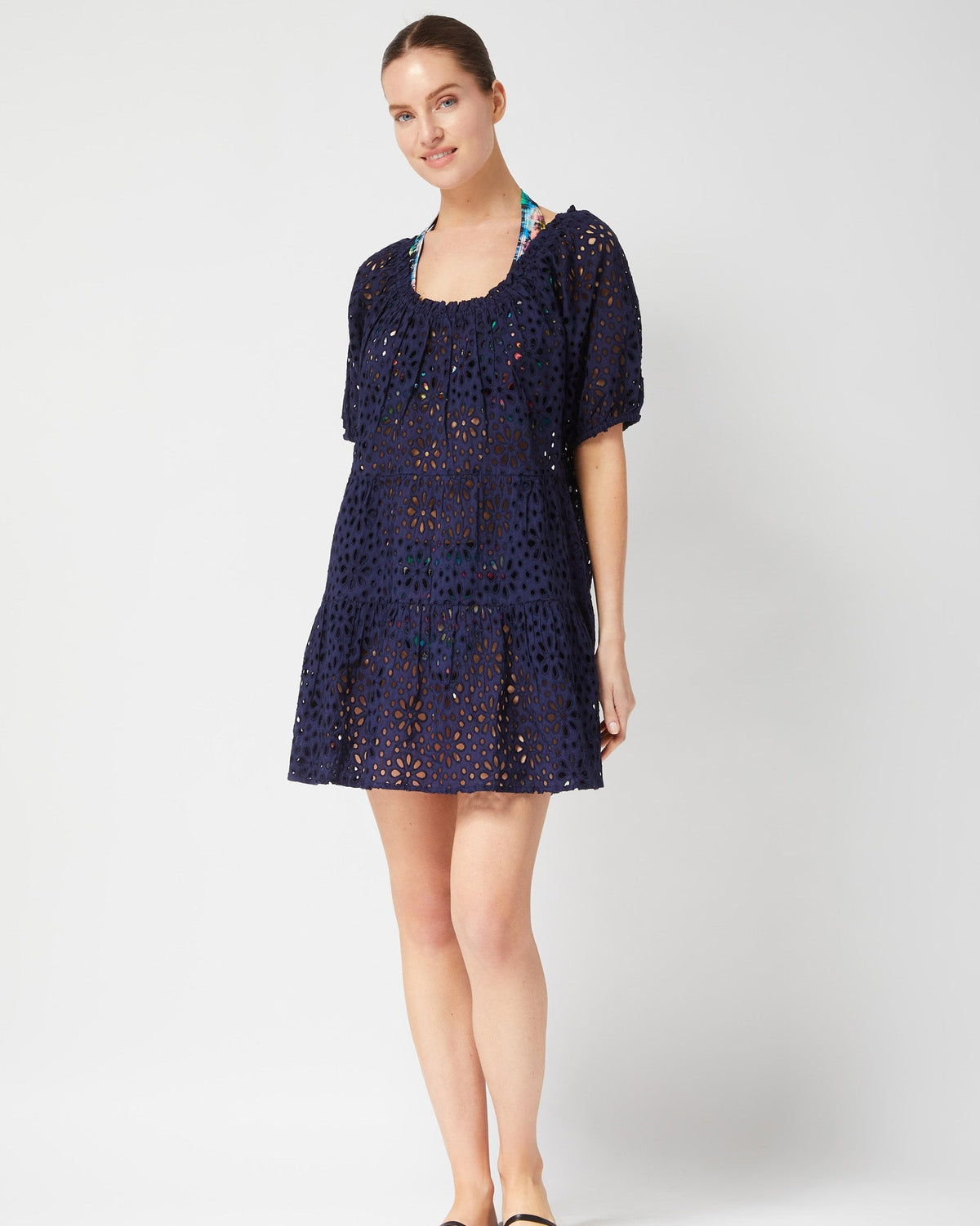 Kelly Dress Navy Seaside Eyelet