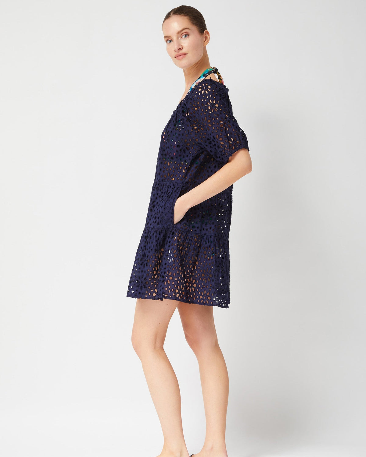 Kelly Dress Navy Seaside Eyelet