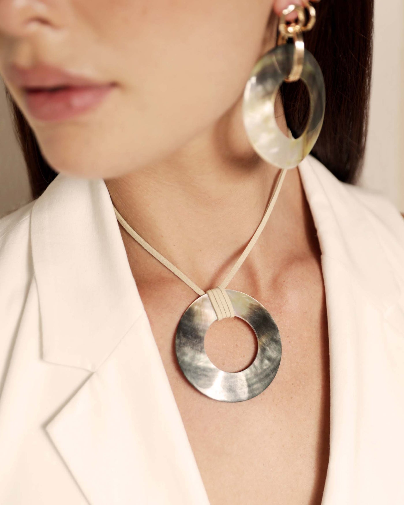Iridescent Shell Necklace