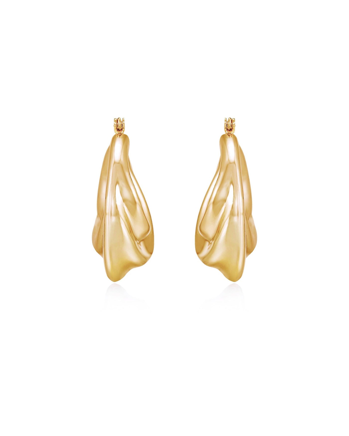 Crescent Swirl Hoop Earrings