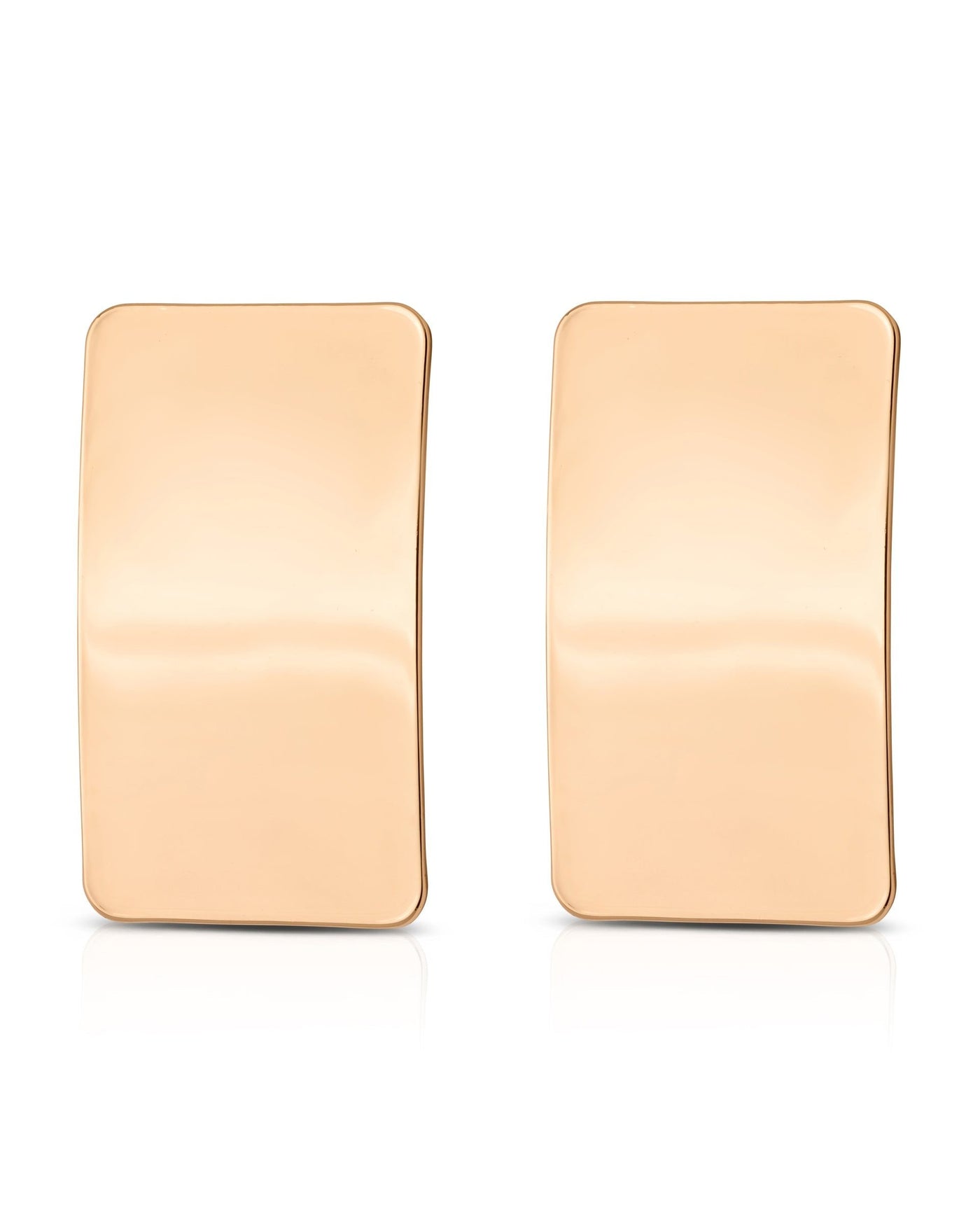 Rectangle Metal Stud Earrings
