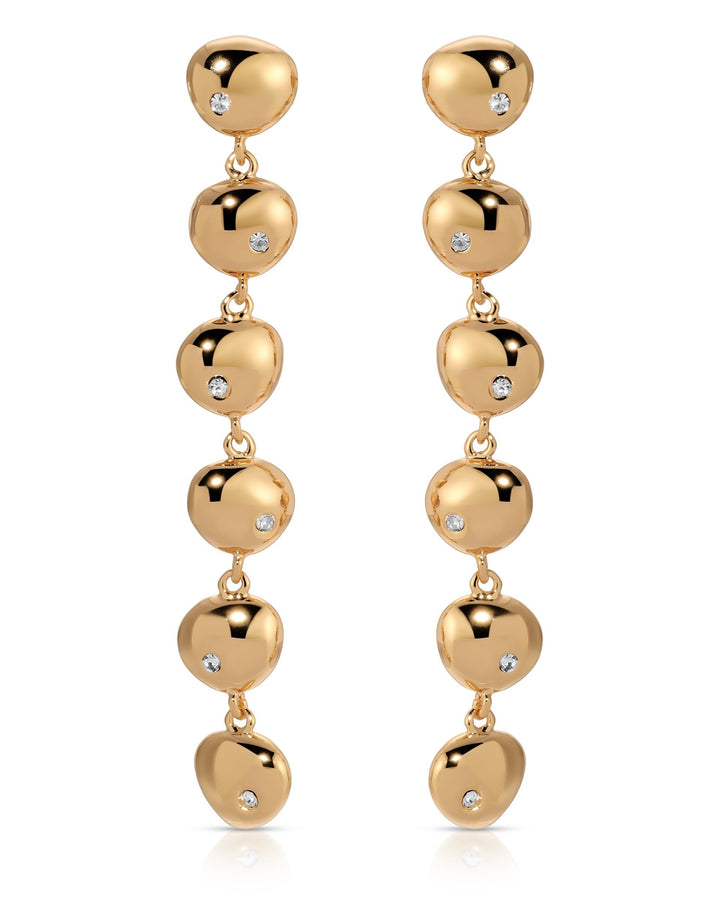 Polished Pebble Linear Dangle Earrings