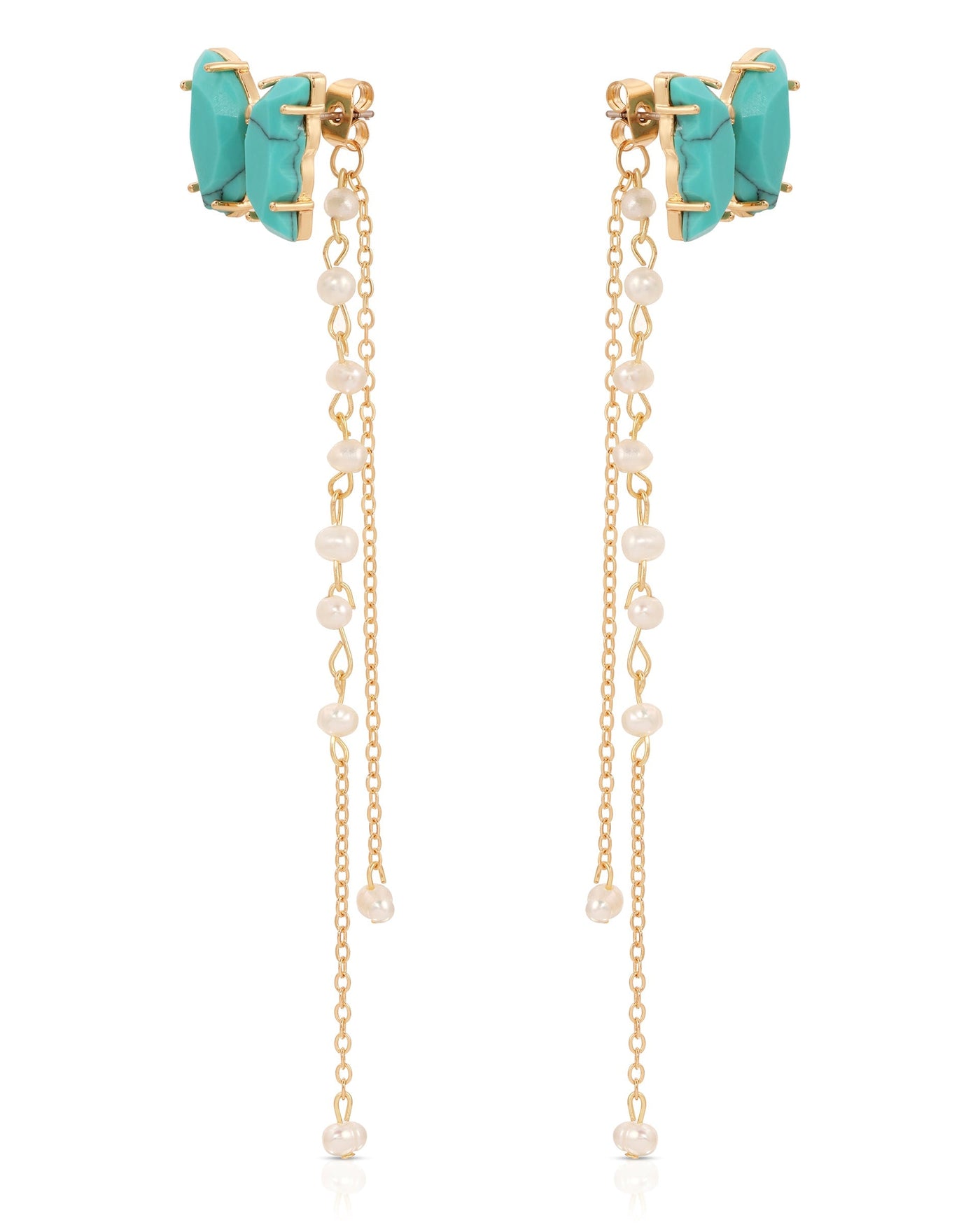 Turquoise Butterfly Dangle Earrings