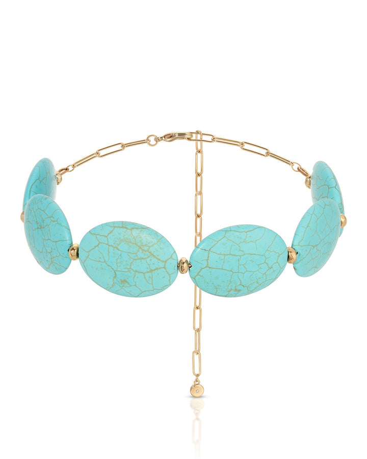 Oval Turquoise Stones Statement Choker