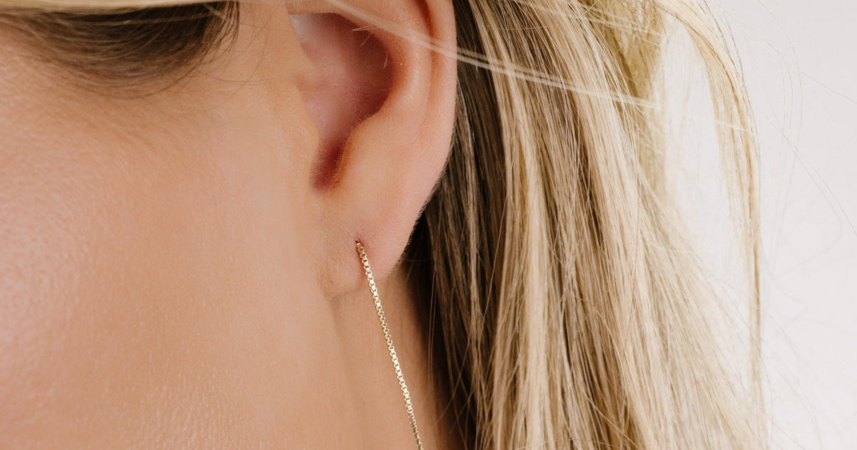 Single Chain Threader Earrings Boston Proper