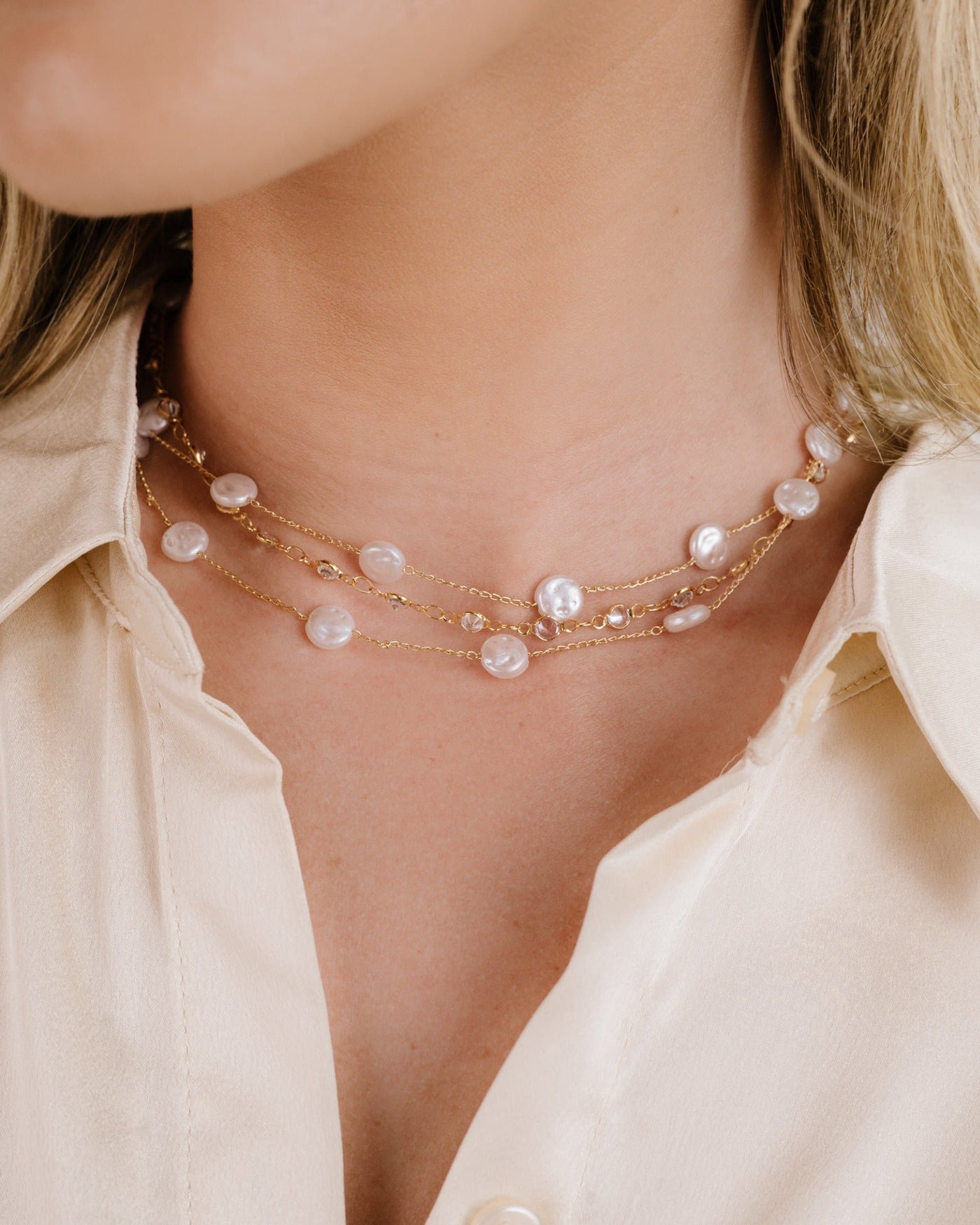 Dressed in Pearls Layered Necklace