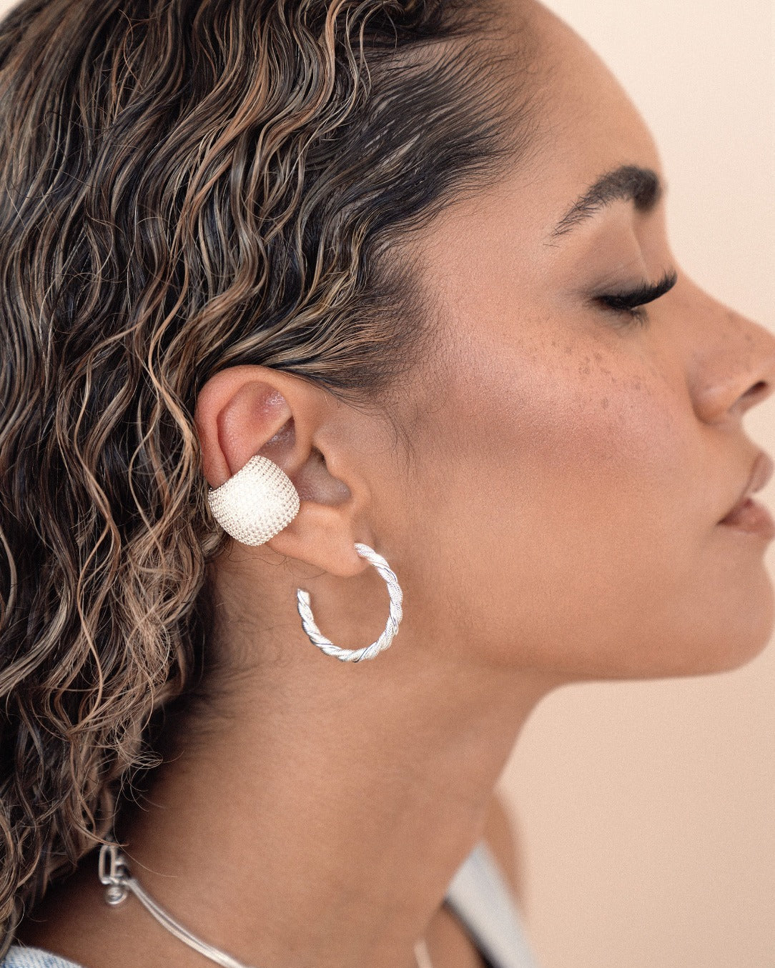 Crystal Statement Chunky Ear Cuff