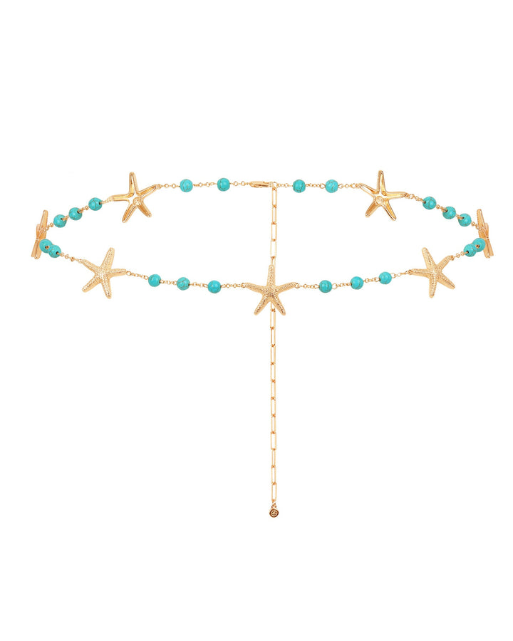 Starfish and Turquoise Bead Waist Chain