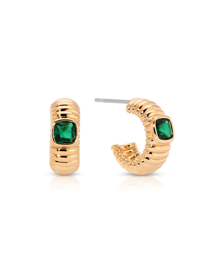Ribbed Small Hoops