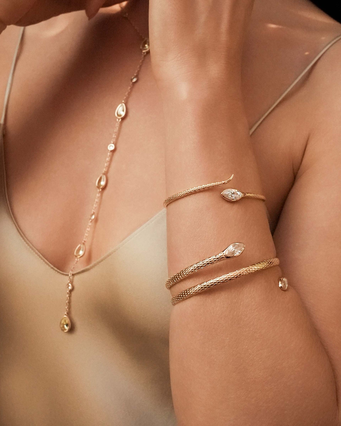 Marquise Crystal Cuff