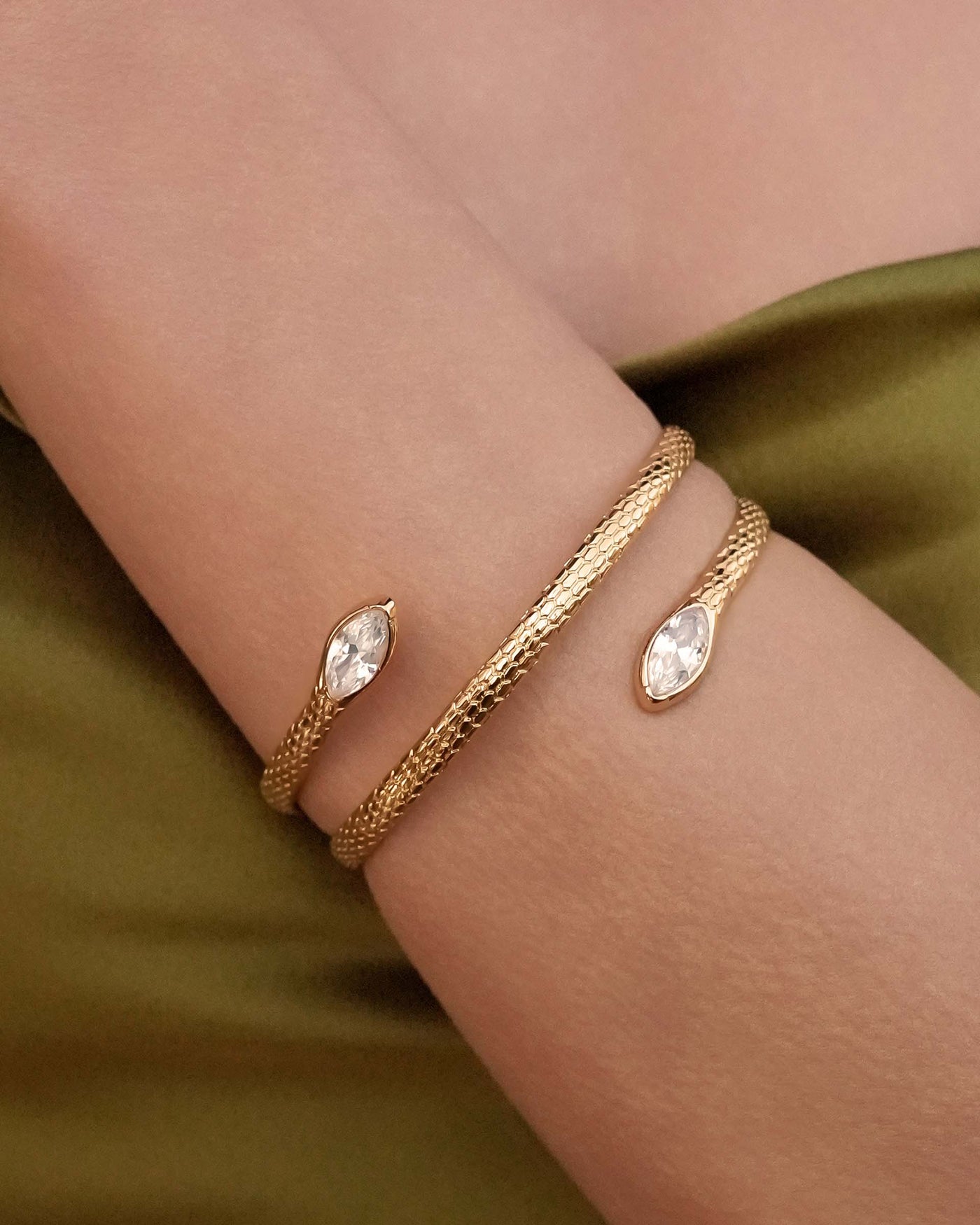 Marquise Coiled Bangle