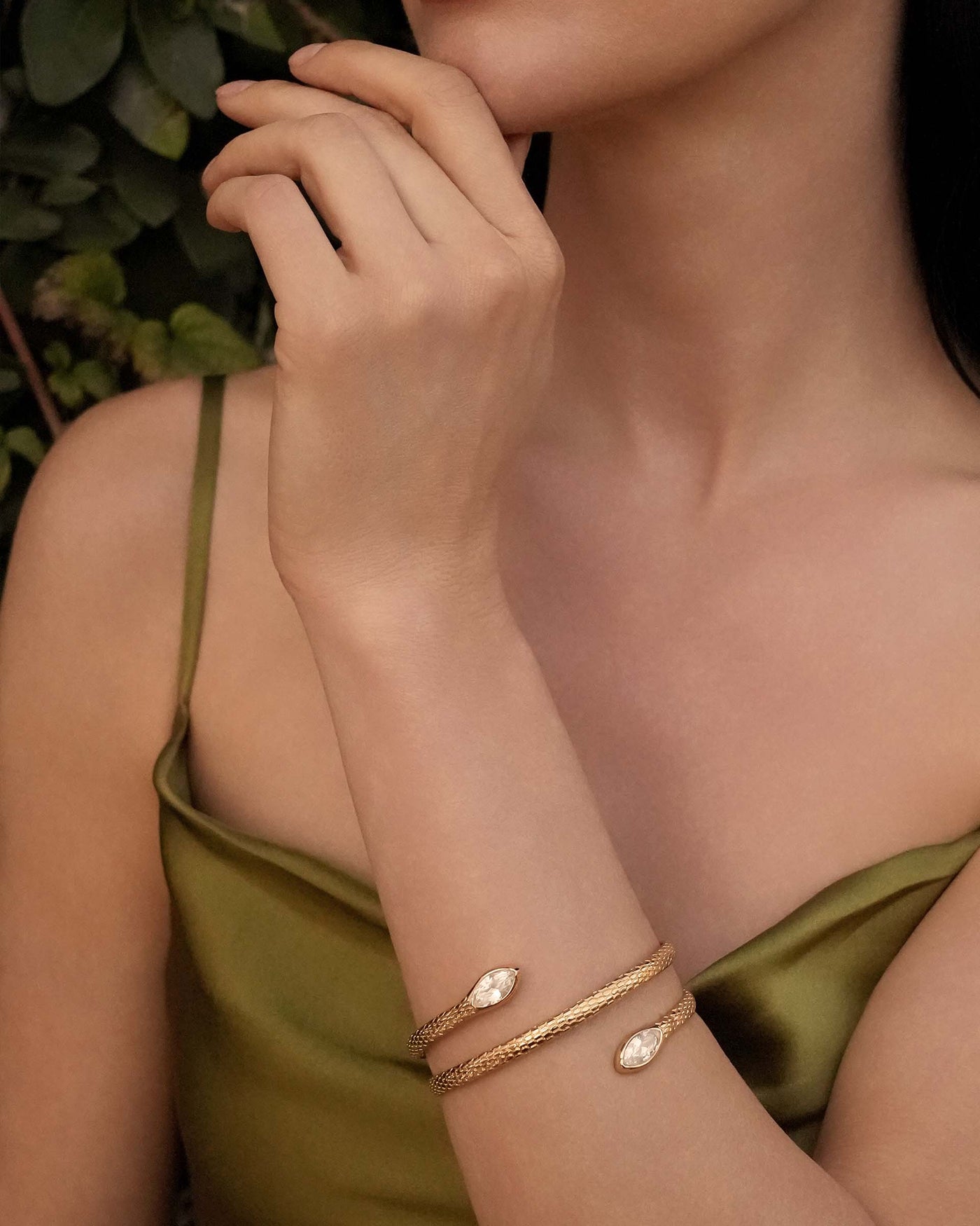 Marquise Coiled Bangle