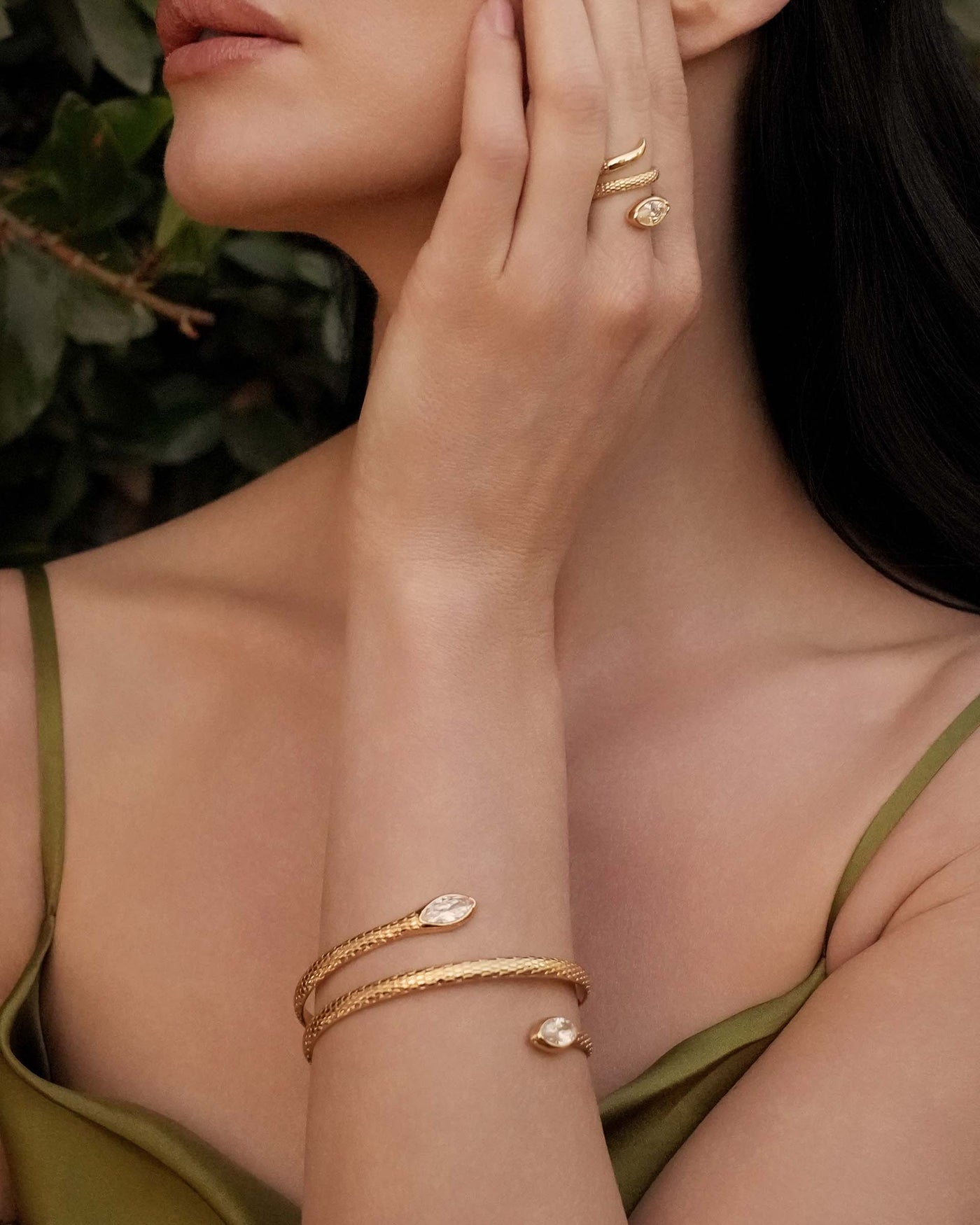 Marquise Coiled Bangle