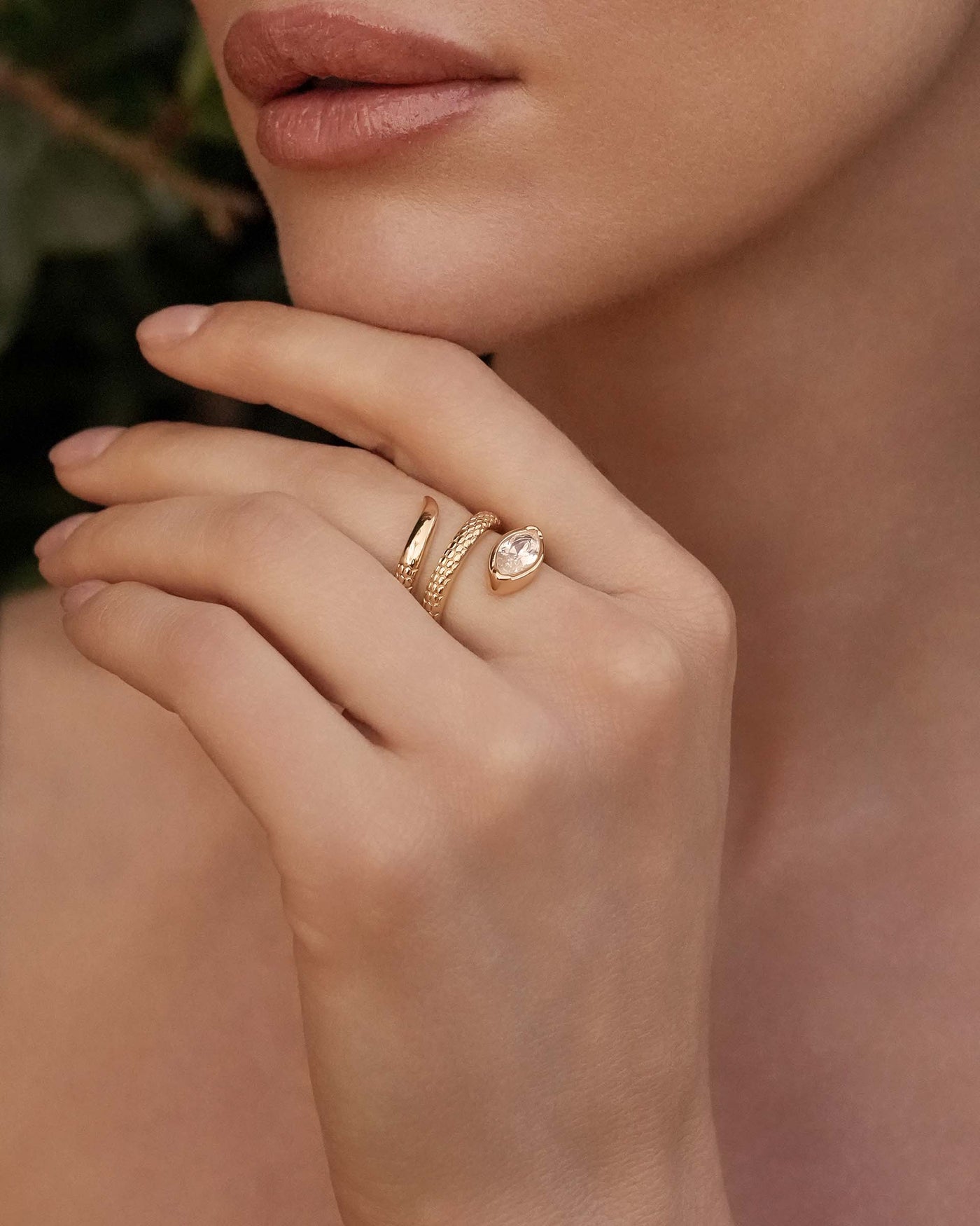 Marquise Coiled Ring