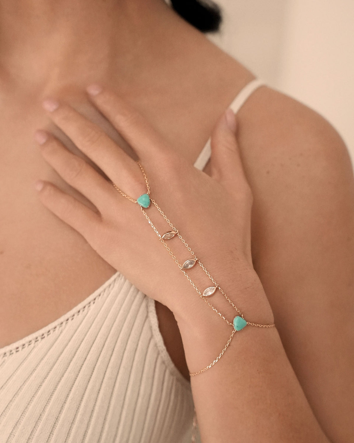 Turquoise Solstice Hand Chain