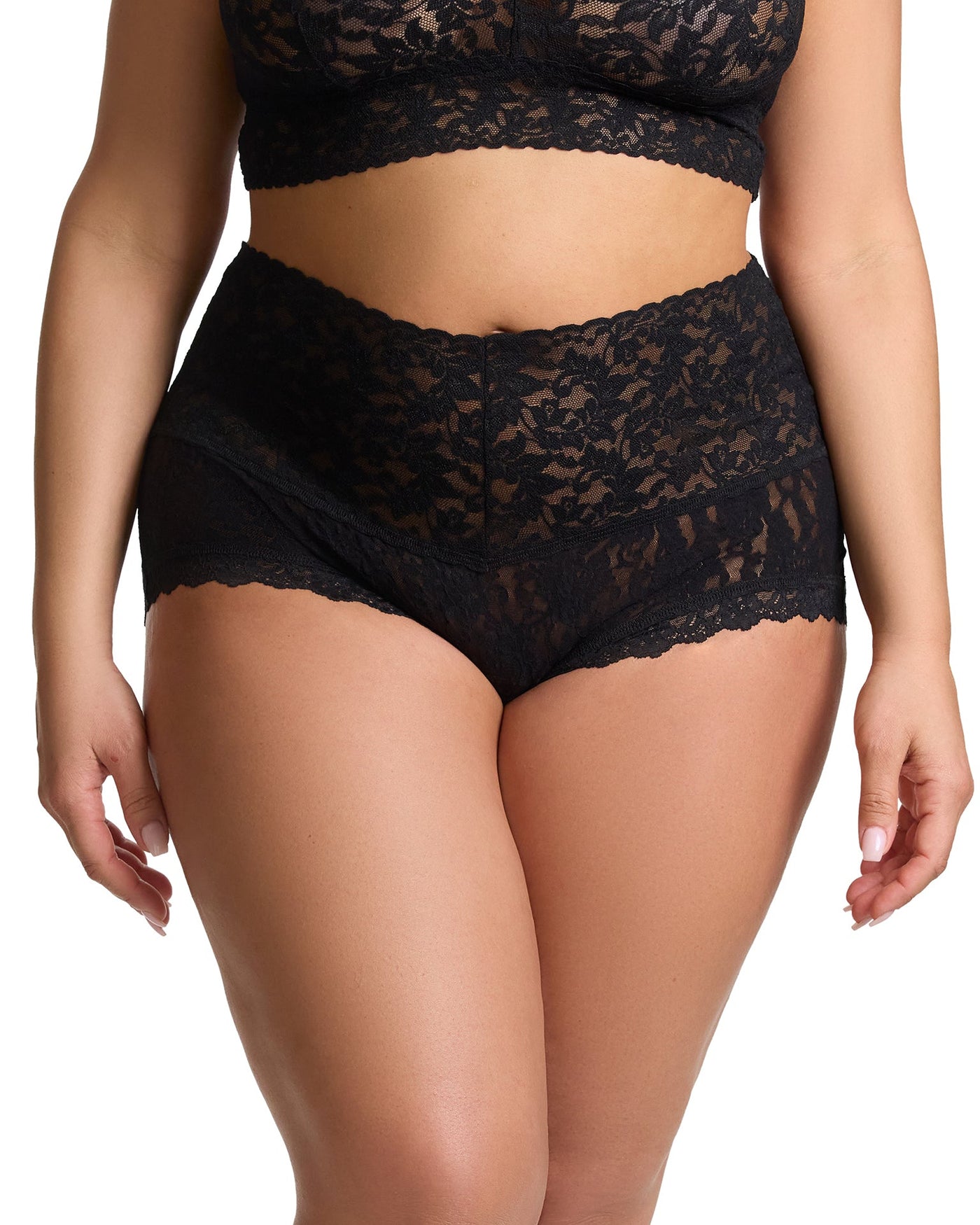 Plus Retro Boyshort Black