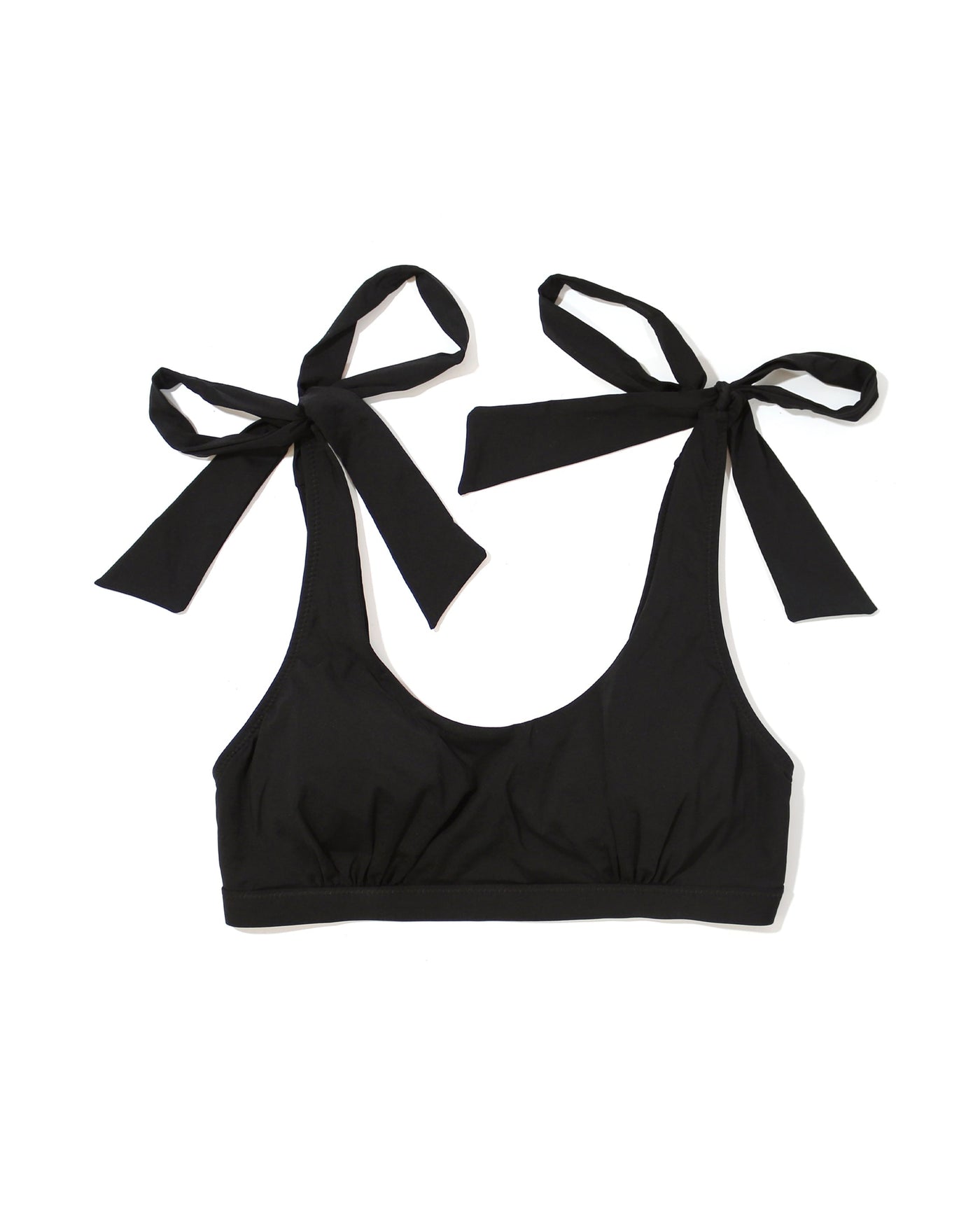 Scoop Neck Swim Top Black
