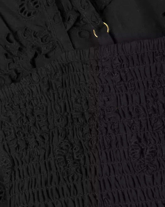 Hannah Dress In Black Eyelet