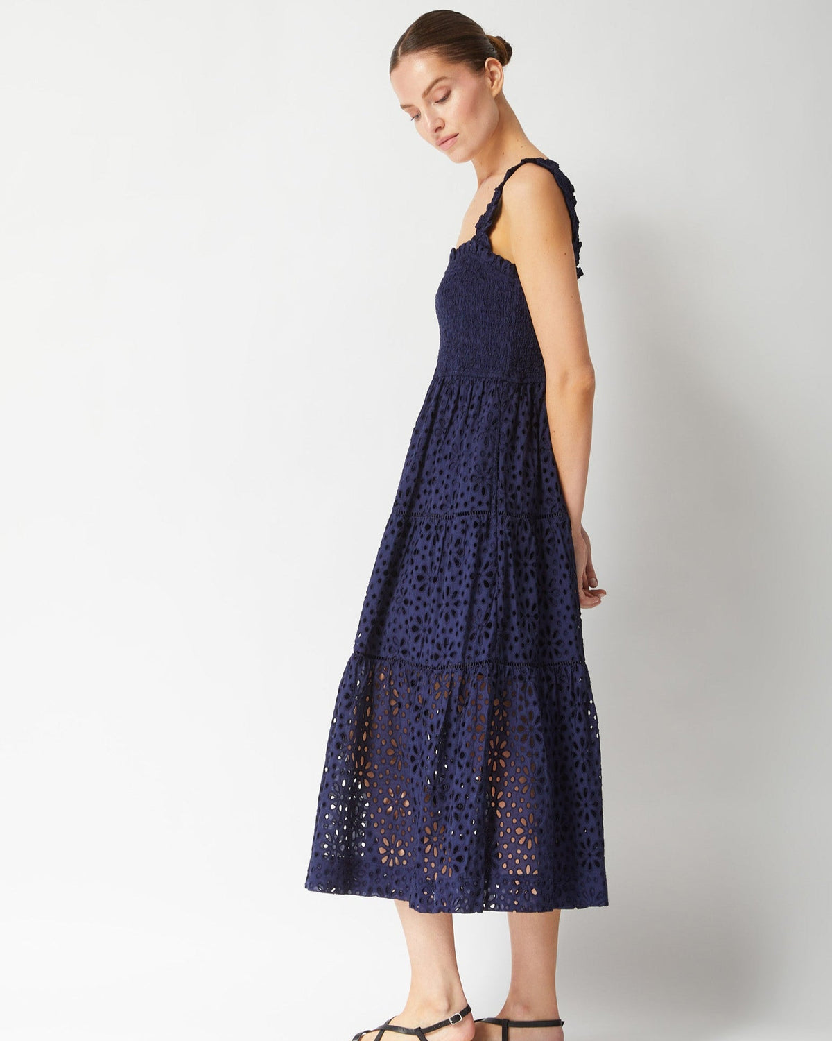 Kristen Dress Navy Seaside Eyelet