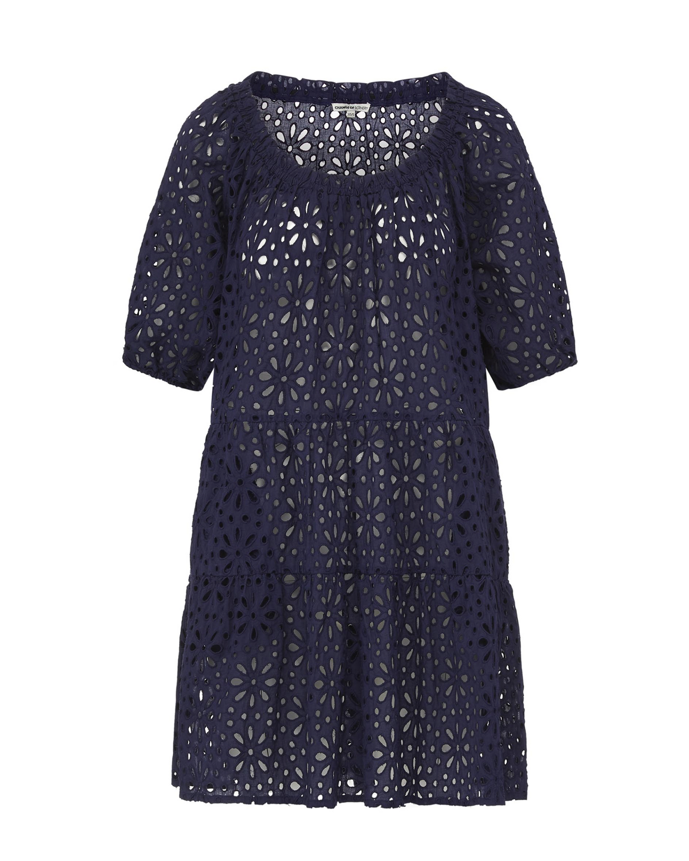 Kelly Dress Navy Seaside Eyelet