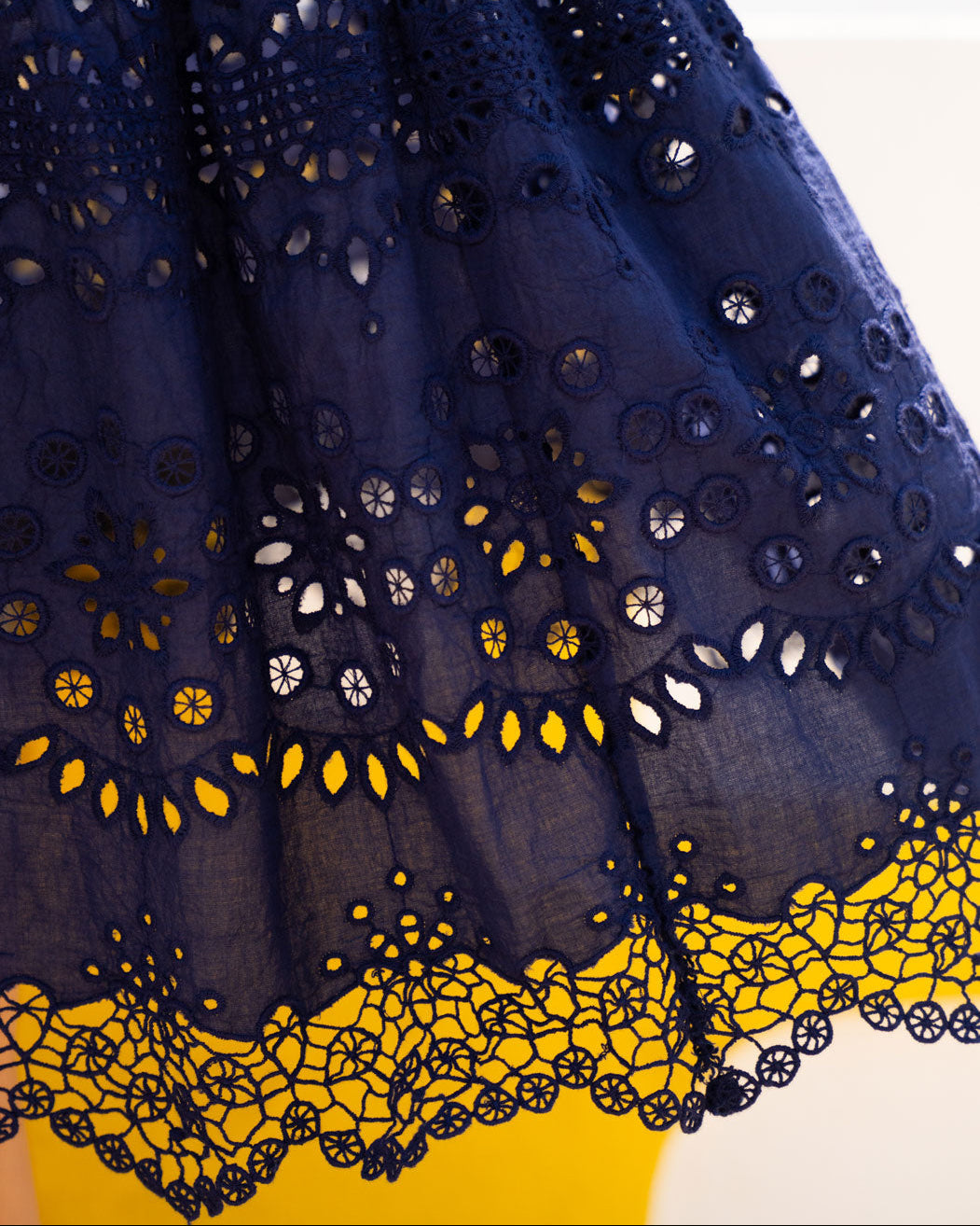 Jenni Skirt In Navy Calypso Eyelet
