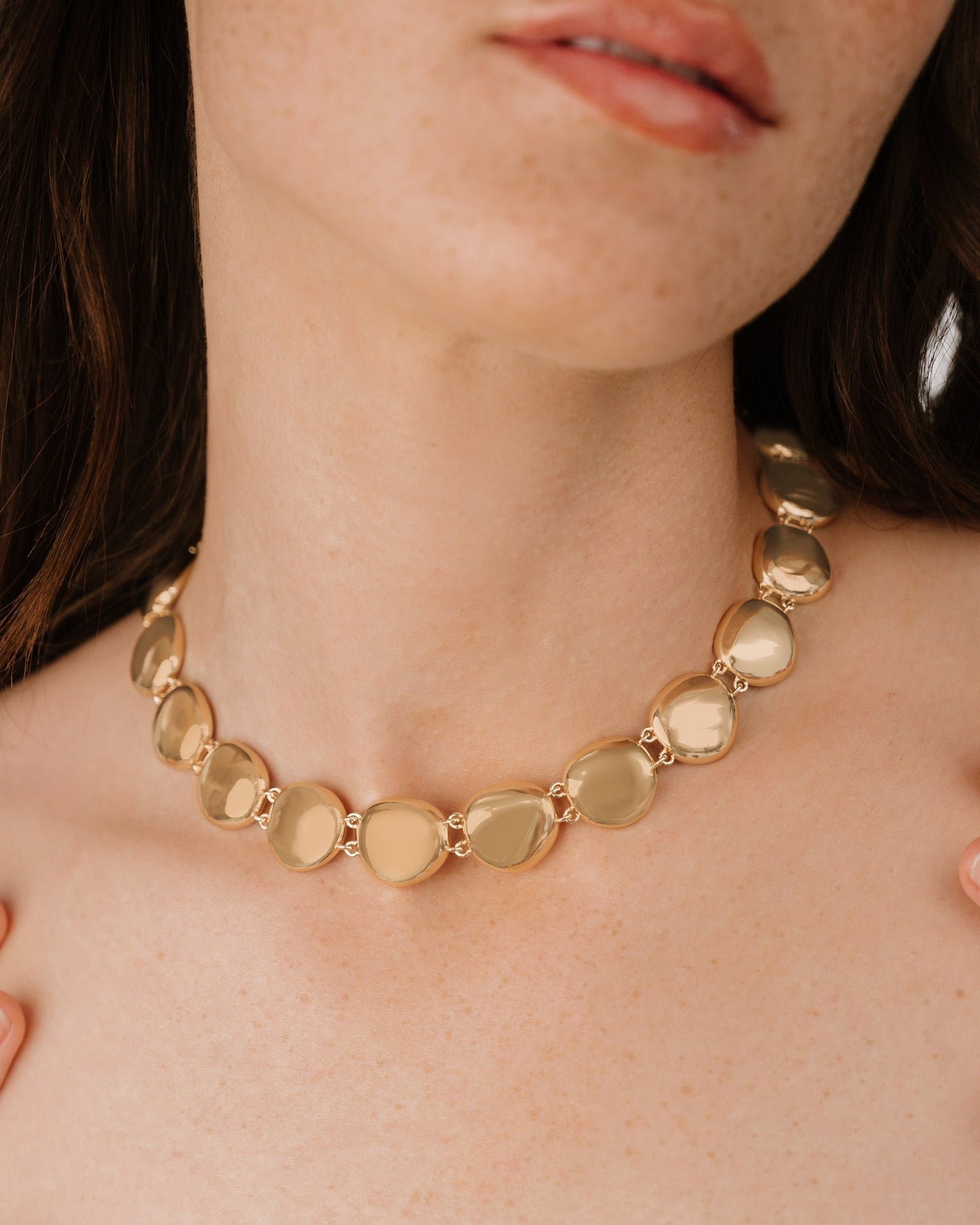 Polished Pebble Choker Necklace