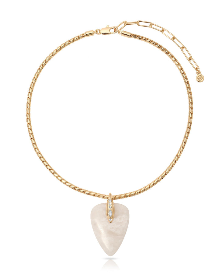 Solstice Pendant Choker in Bone