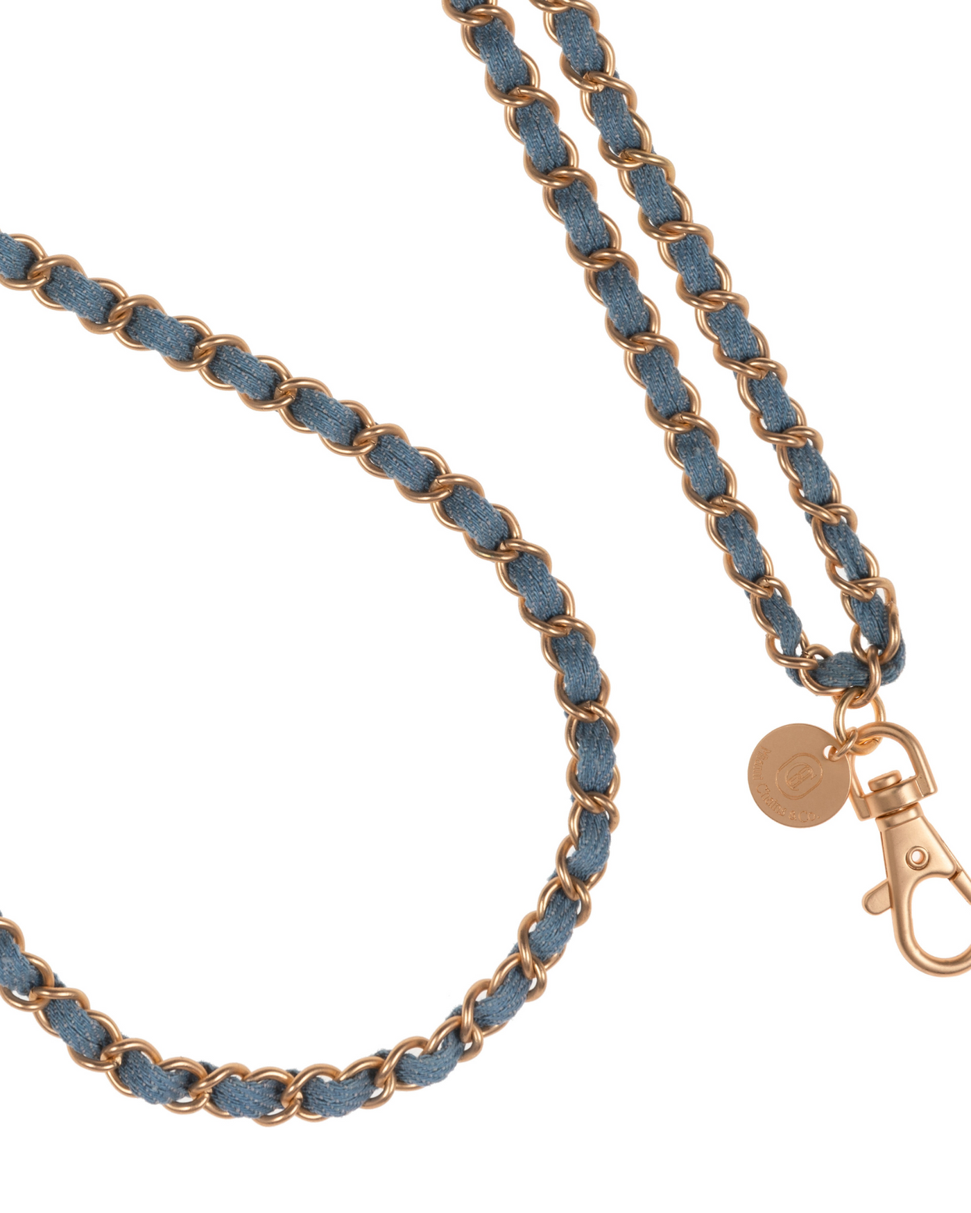 Denim Dream x Matte Gold Crossbody Phone Chain